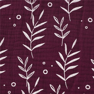 Coperta avvolgente in cotone con stampa a <span class=keywords><strong>pianta</strong></span> rossa 120x120cm coperta avvolgente in cotone biologico - Product Image 4