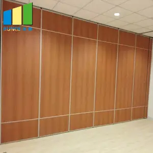 Divisores acústicos de oficina Tabiques plegables de madera deslizables para sala de conferencias