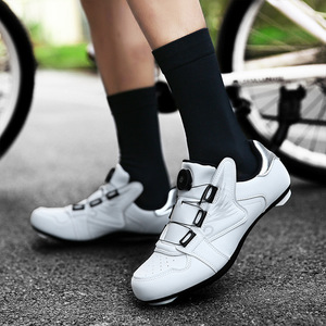 Cycling Shoes Solid Black EVA Rubber Sole Athletic Fit Road Bike Cycling Footwear - Product Image 2