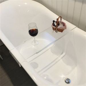 Exclusive <b>Customized</b> Clear Acrylic Bath Tray Display Rack for Hotel Use-Wine Glass Holder - Product Image 4