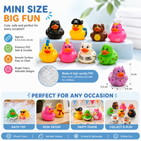 Lot de jouets canards en caoutchouc en gros, assortiment de canards jaunes, canards jeep, jouets flottants pour bain et piscine, décorations pour fêtes aquatiques