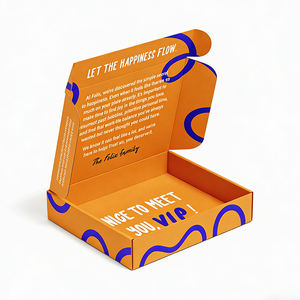 Boîtes d'expédition pliables avec logo personnalisé, boîtes en papier pour courrier, boîtes cadeaux en carton ondulé, emballage - Product Image 1