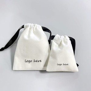 Wholesale Factory Customized Logo Cotton Canvas Drawstring <b>Shoe</b> Bags Dust-Proof Reusable Low MOQ for Jewelry <b>Small</b> Size <b>Storage</b> - Product Image 1