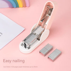   Mini Engrapadora TA201 Azul Qingshan, Engrapadora para Estudiantes, Suministros de Oficina, Embalaje para Llevar, Pequeña, Portátil, Linda, para Niñas - Product Image 5