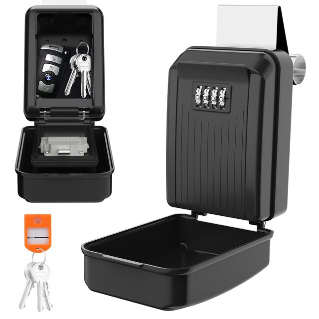 Waterproof 4 Digit Large Capacity Combination Car Window Lock Box for Keys