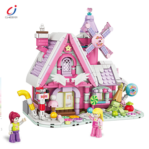 Chengji tự làm ngôi nhà mơ ước nhà nhỏ khối xây dựng mô hình lắp ráp 614 cái khối xây dựng hoạt hình nhà nhỏ đồ chơi - Product Image 1