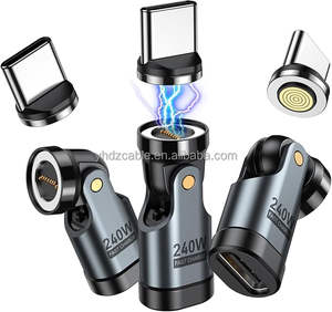 90 डिग्री यूएसबी सी एडाप्टर USB-C पुरुष USB-C महिला एडाप्टर 240w के लिए फास्ट चार्ज 17 16 15 स्टीम डेक स्विच, vr, पैड प्रो - Product Image 1