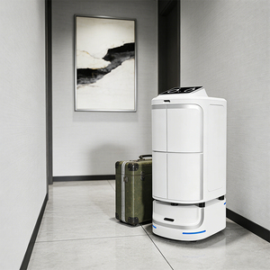 Robot de service commercial <span class=keywords><strong>autonome</strong></span> pour la livraison dans les chambres d'hôtel avec interaction vocale IA et système de navigation LiDAR - Product Image 1