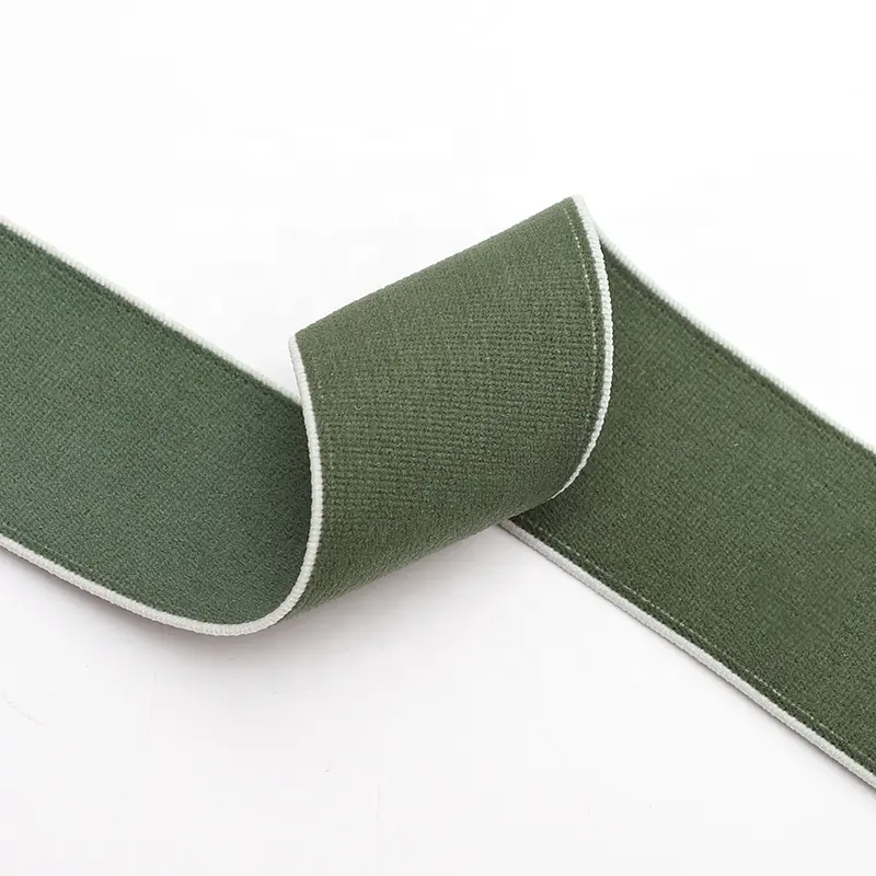 Baskılı iç çamaşırı şerit Polyester naylon Logo tasarım baskı özel renk desen elastik bel bandı elastik dokuma