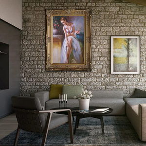 Yetişkinler için özel duvar ev dekor oturma baskı boya duvar sanatı tuval yağlıboya - Product Image 6