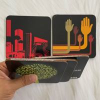Sous-verres en MDF carrés et ronds de 90 mm avec dos en liège, impression couleur par sublimation, résistants à la chaleur, pour la maison, les bars et la publicité de marque (vente en gros)