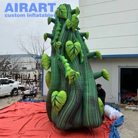 Décoration de scène pour événements : Tige de haricot gonflable verte, Ballon gonflable en forme d'arbre de haricot pour la publicité