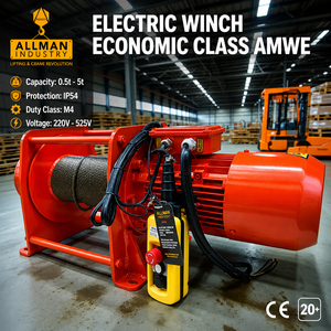 <span class=keywords><strong>ALLMAN</strong></span> Popular Venta de 2 toneladas de alto rendimiento de trabajo de bajo ruido cabrestantes de tracción de cable eléctrico para minería de construcción - Product Image 1