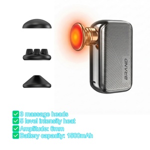 Deep Tissue Percussion <strong>Massager</strong> 3 Massage Heads 5 Speeds LED 6mm Amplitude <strong>Mini</strong> Heated Massage Gun for Muscle Pain Relief - Product Image 4