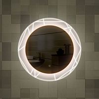 Miroir de salle de bain intelligent LED lumineux anti-buée mural avec capteur tactile encadré, horloge numérique moderne personnalisée 2025, IP44
