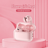 Écouteurs TWS PRO 5S de qualité supérieure avec logo personnalisé, écouteurs sans fil à oreille ouverte pour filles, basses profondes, élégants, casque 1:1