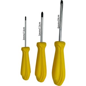 Gelber Kunststoffgriff Kreuzschlitz Industriequalität Professioneller Mehrzweck Hochwertiger Schraubendreher - Product Image 1