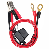 Câble de batterie 12-24V CC avec pinces crocodiles vers bornes annulaires, 1M, vente en gros usine