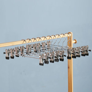 Lavinia Cintres métalliques économiseurs d'espace pour jupes et pantalons avec pinces, pour la maison et l'hôtel, très vendus et abordables - Product Image 5