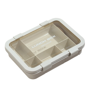 Japanese Style <b>Large</b> Capacity Sealed PP 5 Compartment Lunch Box Microwave <b>Safe</b> Bento Box With Cutlery - Product Image 5