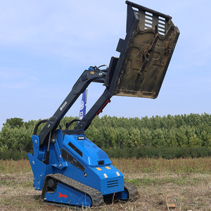 Mini-chargeuse compacte sur pneus avec moteur EPA CE Euro V, rétrocaveuse, chargeuse frontale compacte, petite chargeuse compacte pour usage agricole avec godet - Product Image 5