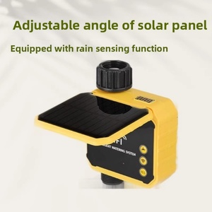 Solar-powered Low-consumption Wireless Wi-Fi Plastic Water Valve Flow-rate <b>Timer</b> Unlimited Battery Life Copper Head for Drip - Product Image 4