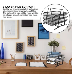 Hot Bán Văn Phòng 8 Màu 2/3/4 Tầng Tập Tin Giá Bàn Organiser Khay Tài Liệu Bộ Sưu Tập Xếp Chồng Lưu Trữ Tập Tin Chủ Cho Văn Phòng - Product Image 4