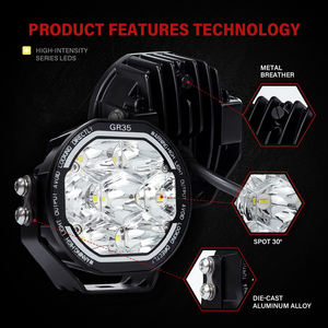 <span class=keywords><strong>3</strong></span>.5 pollici 35W 12V doppio colore LED piccolo faro per moto luce di guida per auto 4x4 jeep UTV RZR faretto - Product Image 4