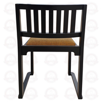 Silla de Comedor Moderna de Madera con Asiento Tapizado en Tela, Estilo Japonés, Muebles para Restaurante