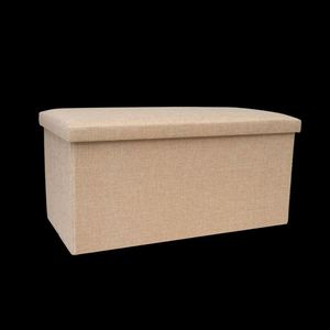 Modern <b>Stool</b> Living Room Furniture <b>Storage</b> Box Fabric Stainless Steel Bamboo Highest Quality Sample Available <b>Stools</b> Counter - Product Image 2