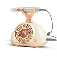 Polisseuse à ongles électrique haute vitesse avec un design vintage d'appareil téléphonique