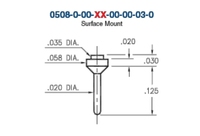 Connecteur double queue en laiton pour montage traversant sur circuit imprimé (PCB) JIATEL