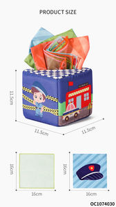 Nouveaux produits personnalisation éducation apprentissage tissu doux <span class=keywords><strong>livres</strong></span> en tissu bébé boîte à mouchoirs Montessori jouet sensoriel pour 0-6 6-12 mois - Product Image 5