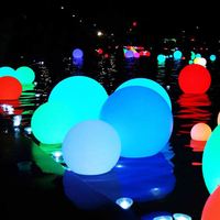 Lámpara LED Esférica Colgante para Exteriores, Impermeable IP65, de Plástico, Flotante, Decorativa para Piscina, Jardín y Borde de Piscina