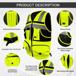 3M nastro riflettente maglia di sicurezza giubbotto riflettente gilet multifunzionale flessibile da lavoro all'aperto - Product Image 2