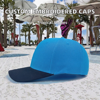 Casquette de baseball structurée à 6 panneaux avec visière incurvée, en sergé de polycoton, profil moyen, vierge, pour broderie personnalisée, fournisseur en gros, voyage