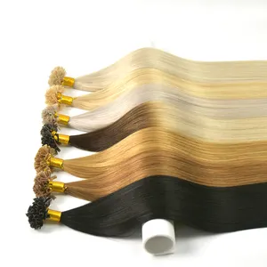 ISWEET Wholesale Provide Sample Cheap 10-30 Inch 100% Indian Human Hair Extension U Tip Hair Extensions