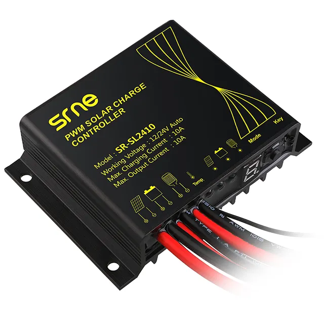 solar intelligent charge controller 10a SL2410 charge lead acid and lithium batteries