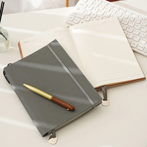 Agenda Organizadora de Cuero PU Suave, Tamaño A5, con Banda Elástica y Cierre Metálico, Cuaderno de Notas - Product Image 2