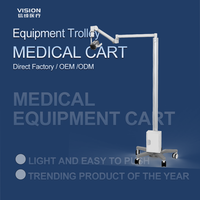 Chariots d'hôpital personnalisés chariot d'équipement médical en acier de style industriel pour l'enseignement à distance OEM/ODM pour hôtels hôpitaux
