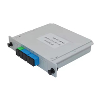 Répartiteur PLC à cassette 1x4 LGX SC/UPC 0,9 mm, carte d'insertion, répartiteur de fibre optique pour FTTH GPON FTTX