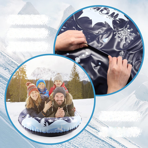Tube à neige gonflable en PVC robuste, luge durable, jouets de neige pour les sports de luge en plein air en hiver, amusement hivernal, tube à neige - Product Image 5