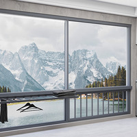 Fenêtres coulissantes en aluminium et verre extensibles, coulissement fluide, résistantes aux intempéries, pour maison, installation facile