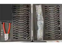 Juego de Herramientas Profesionales para Abrir Cerraduras Lishi de 32 Piezas, Extractor de Llaves 32 en 1, Acero Inoxidable Superior, Estuche Blanco con Cierre, Universal, 4 kg
