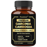 Complément Minceur Personnalisé Extra Fort 6-en-1 : Capsules à l'Extrait Herbal de Garcinia Cambogia, Thé Vert et Ail pour la Perte de Poids