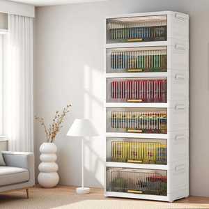 Armoire de rangement pliable sans installation, design minimaliste, 6 niveaux avec tiroirs, pour chambre et cuisine, en plastique, idéale pour <span class=keywords><strong>maison</strong></span> de <span class=keywords><strong>location</strong></span> - Product Image 2