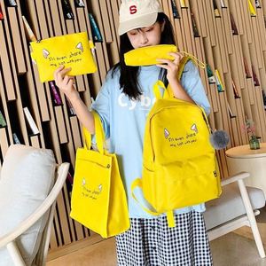 Conjunto de 4 Mochilas Escolares de Lona con Estampado de Gato, a la Moda, para Estudiantes, Juego de 3 Piezas - Product Image 2