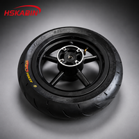 Roues et pneus Kenda Curve 12 pouces Supermoto noir chromé HSKABIN pour moto électrique Yozma Tuttio, accessoires pour moto tout-terrain