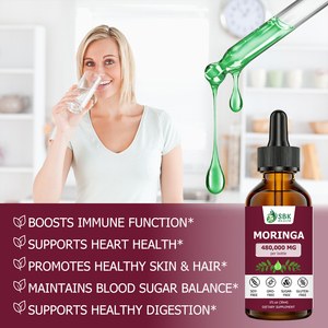 Gouttes liquides de Moringa Private Label pour une peau et des cheveux sains, favorisent l'équilibre glycémique, extrait de feuilles de Moringa - Product Image 4