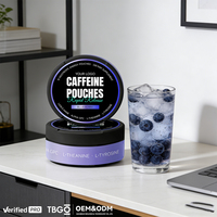 Sachets énergétiques buccaux à la banane prêts à être expédiés, sans sucre, avec Alpha GPC pour une caféine à action rapide et une énergie pour la salle de sport